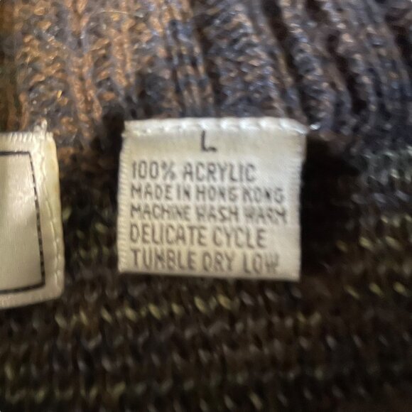 Vintage Fair Isle Sweater Grandpa Core Fall Coquette Soft Grunge Cottagecore L - Picture 3 of 8